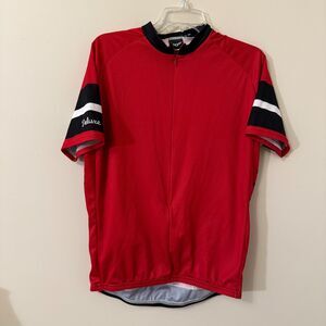 Twin Six Cycling Jersey Mens XL Red Black Club Raglan 1/4 Zip Pockets Shirt